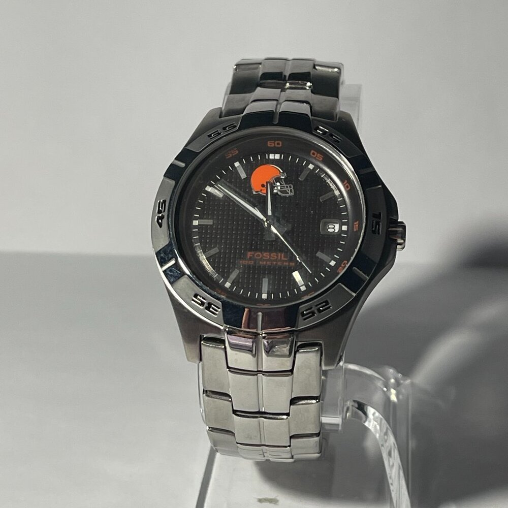 Cleveland Browns NFL Stainless-Steel Men's Watch by Fossil NEW (RARE)